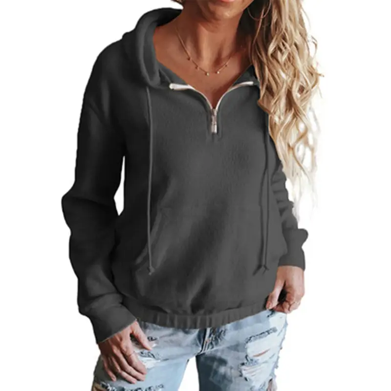 Women's Silver Fox Velvet Hooded Pullover Sweater - Image 2