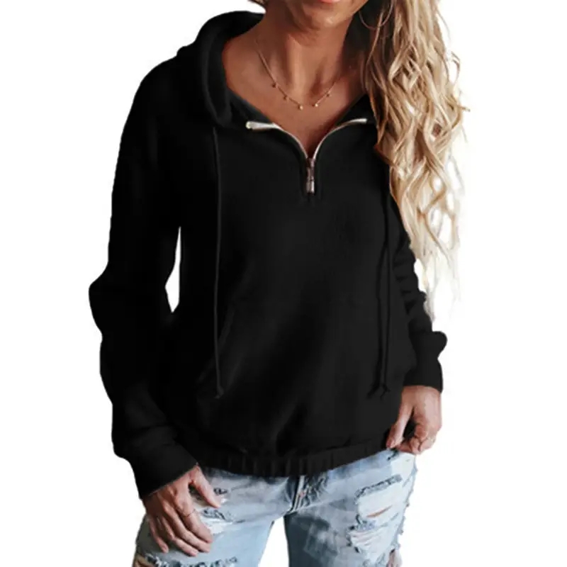 Women's Silver Fox Velvet Hooded Pullover Sweater - Image 3