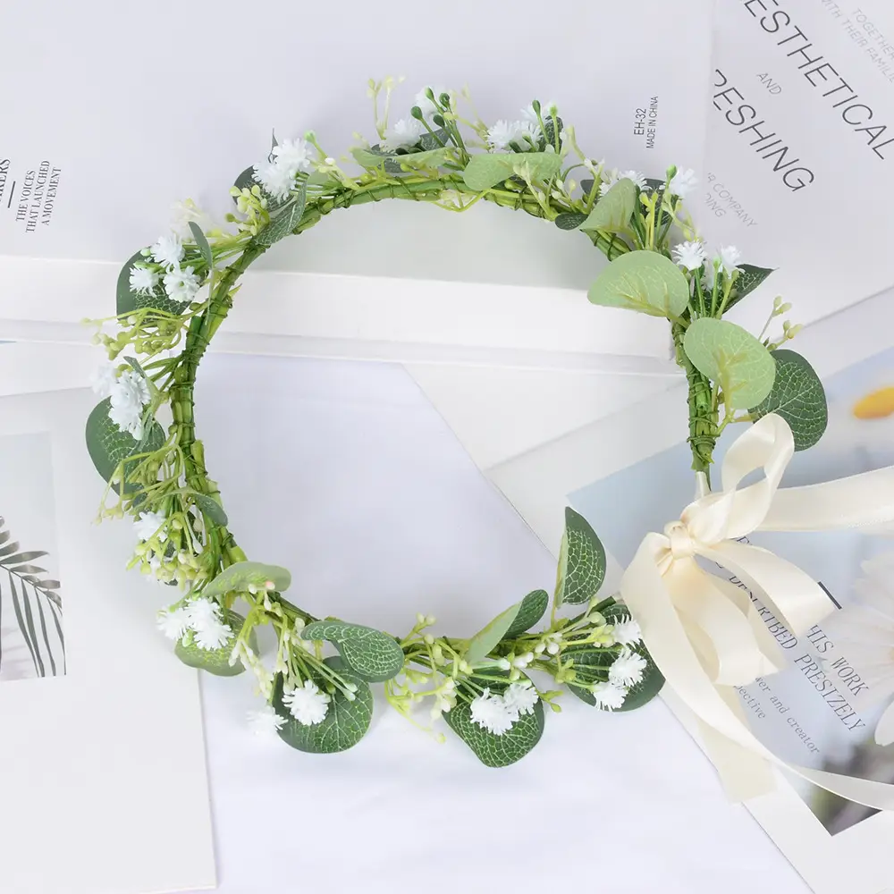 Cross-Border Gypsophila Eucalyptus Hair Gear for Women - Image 3