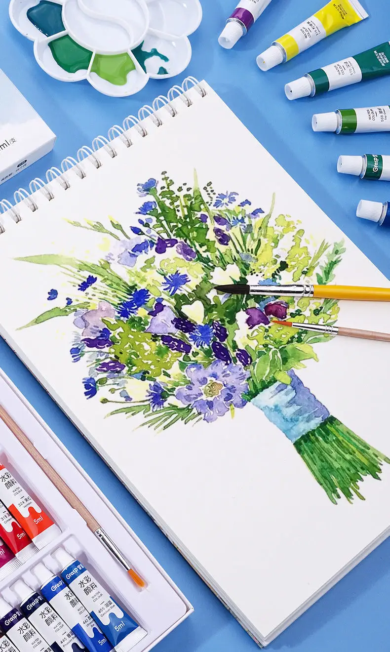 Master watercolor gouache paint set art painting tools for students to draw beginners 12 colors washable 24 colors — feature 6