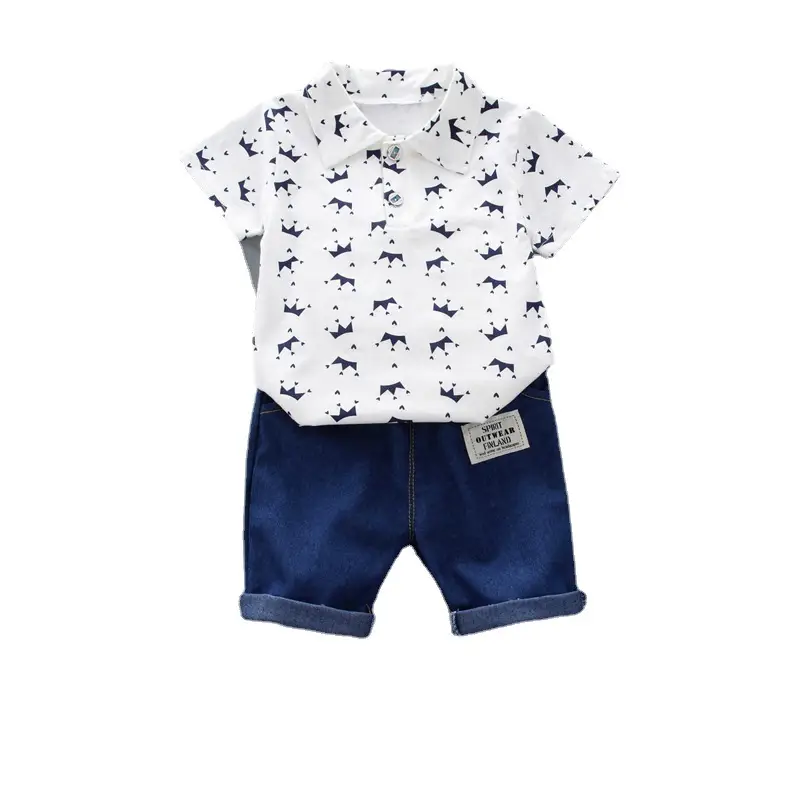 Boys & Girls Navy Sailor Print 2-Piece Outfit Set - Image 8