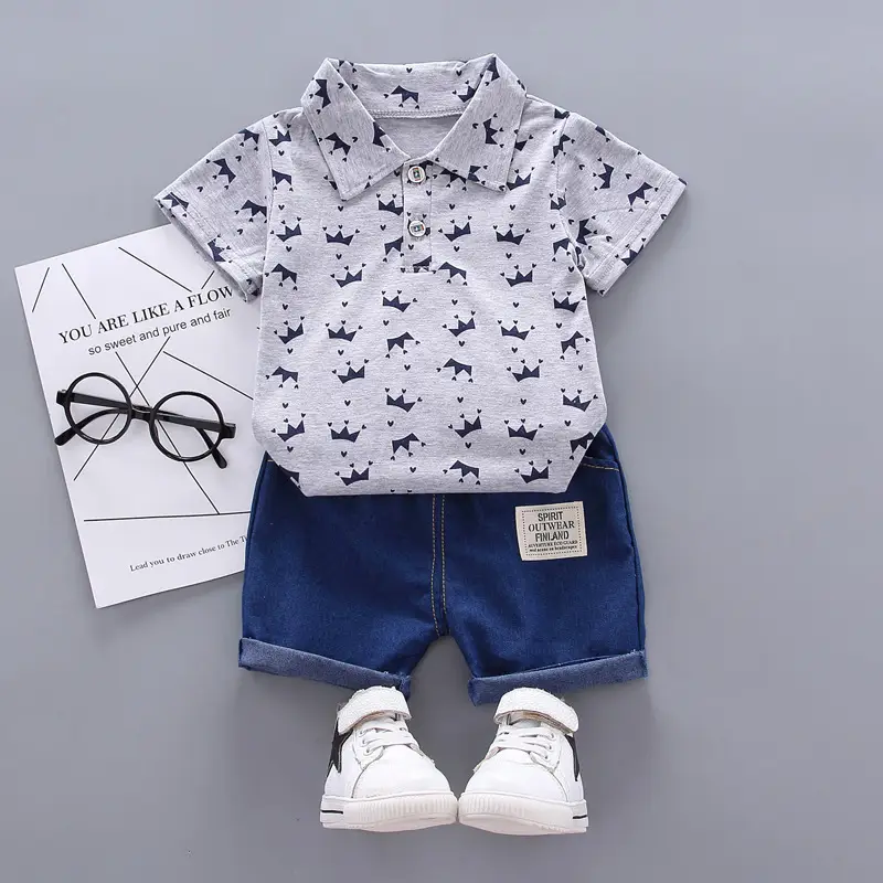 Boys & Girls Navy Sailor Print 2-Piece Outfit Set - Image 2