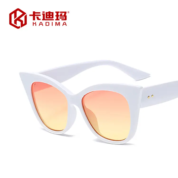 Cat's Eye Sunglasses with Brown Tinted Frames - Image 8