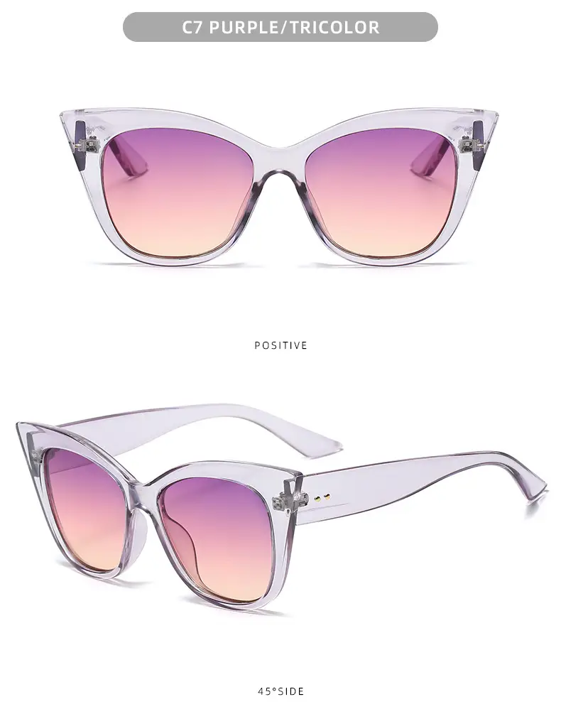 Cat's Eye Sunglasses with Brown Tinted Frames — feature 11