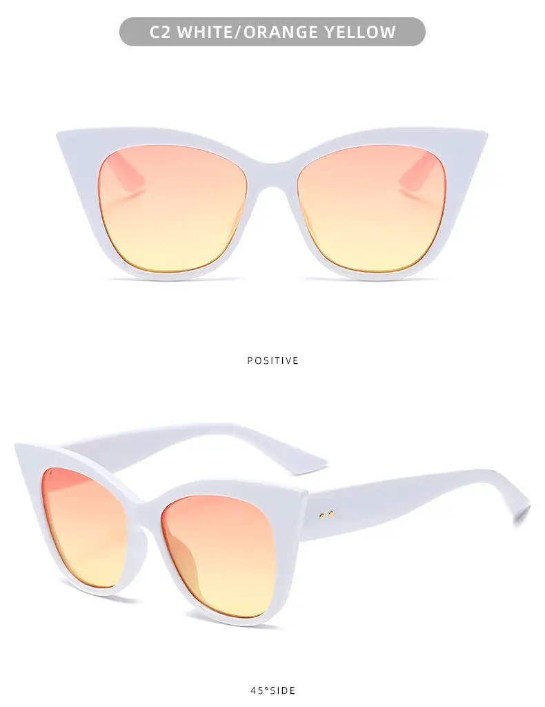 Cat's Eye Sunglasses with Brown Tinted Frames — feature 6