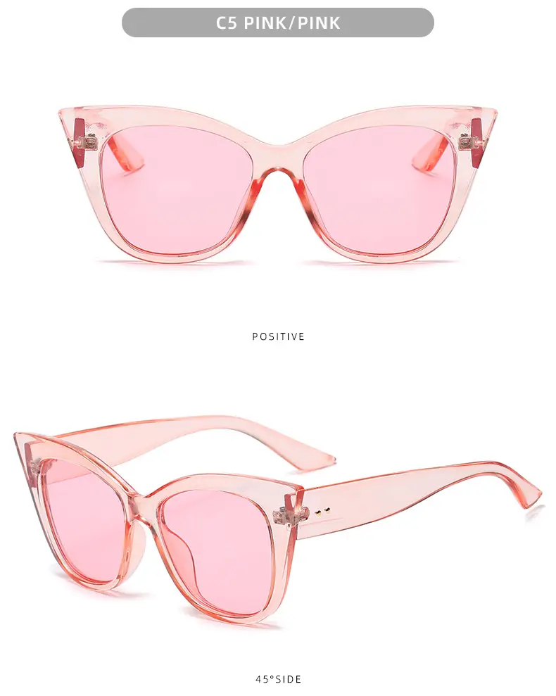 Cat's Eye Sunglasses with Brown Tinted Frames — feature 9