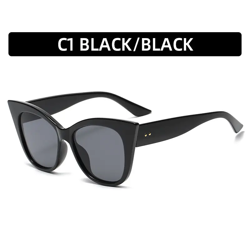 Cat's Eye Sunglasses with Brown Tinted Frames
