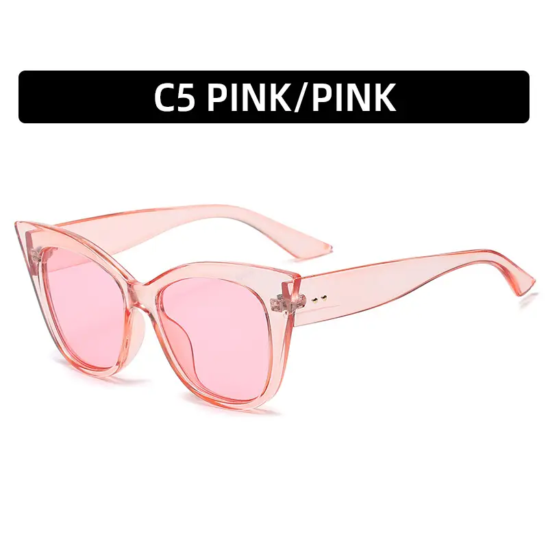 Cat's Eye Sunglasses with Brown Tinted Frames - Image 3