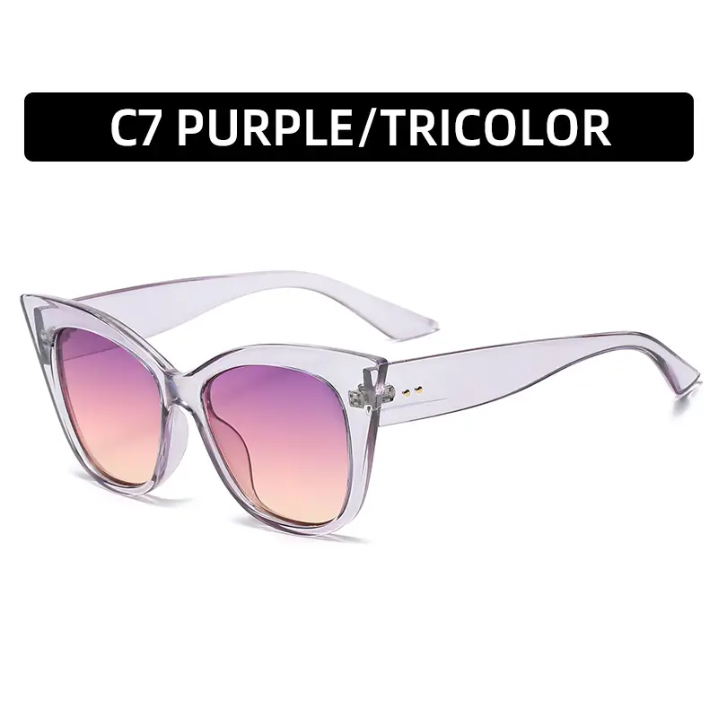 Cat's Eye Sunglasses with Brown Tinted Frames - Image 4