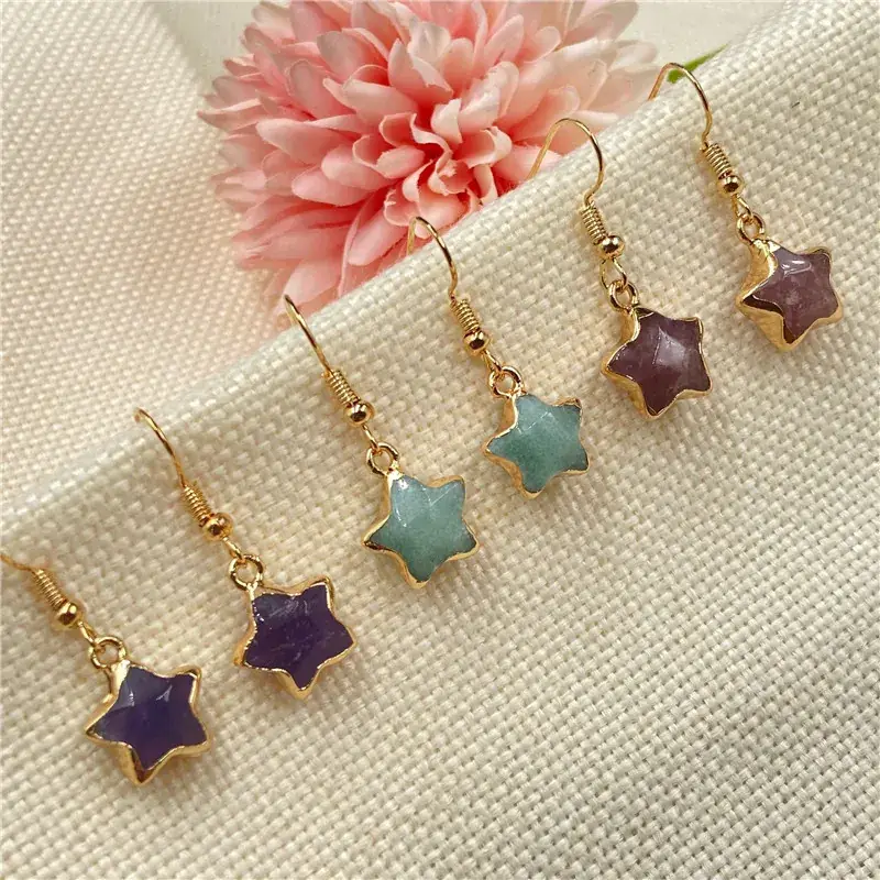 Little Star Crystal Jade Bag Phnom Penh Star Earrings - Image 14