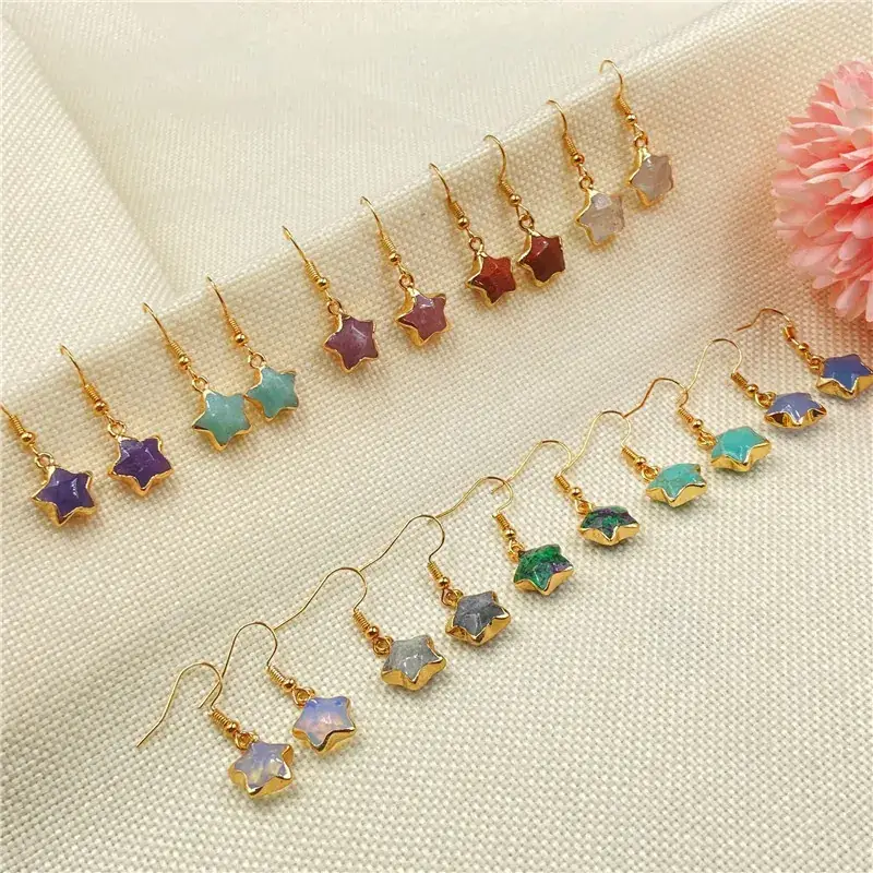 Little Star Crystal Jade Bag Phnom Penh Star Earrings - Image 11