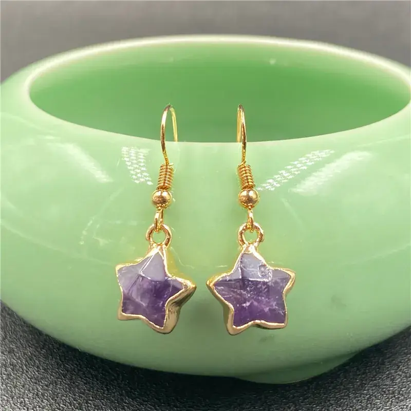 Little Star Crystal Jade Bag Phnom Penh Star Earrings - Image 3