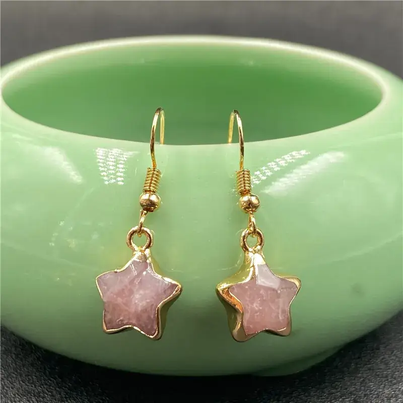 Little Star Crystal Jade Bag Phnom Penh Star Earrings - Image 4
