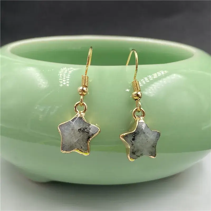 Little Star Crystal Jade Bag Phnom Penh Star Earrings - Image 6
