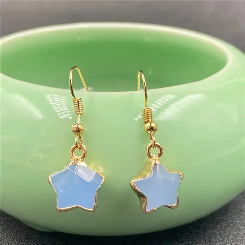 Little Star Crystal Jade Bag Phnom Penh Star Earrings - Image 7