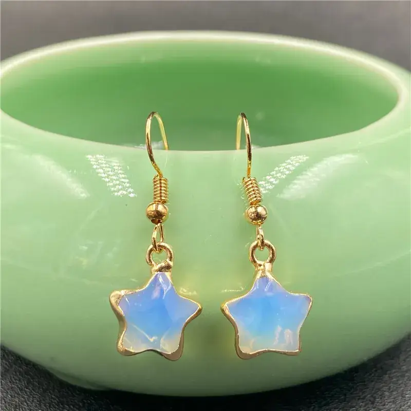 Little Star Crystal Jade Bag Phnom Penh Star Earrings - Image 9