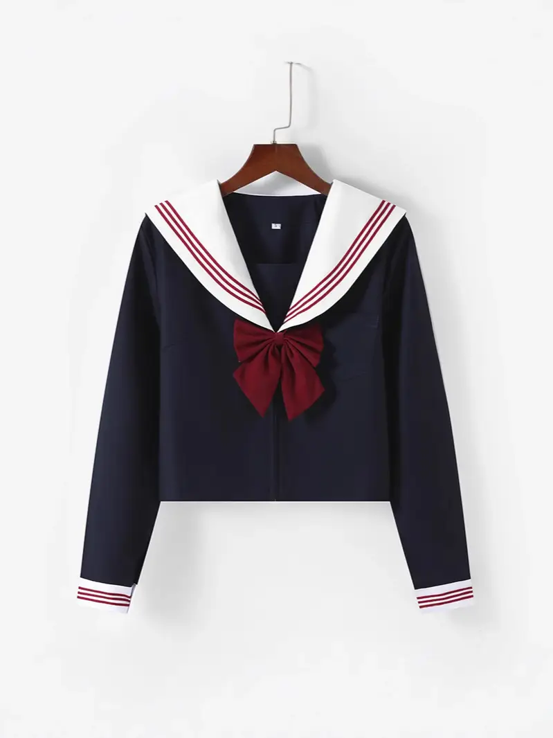 JK Sailor Suit Navy Blue Pleated Skirt Set - Image 18