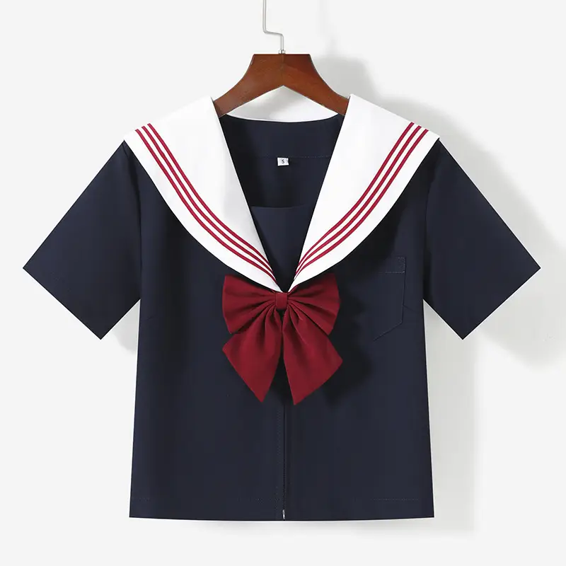 Short-sleeved top (bow tie)