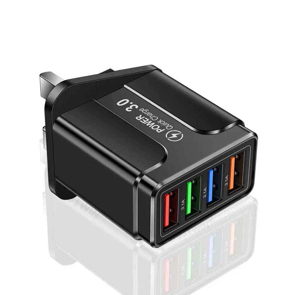 4 USB Port Fire Retardant Charger 3A - Image 2
