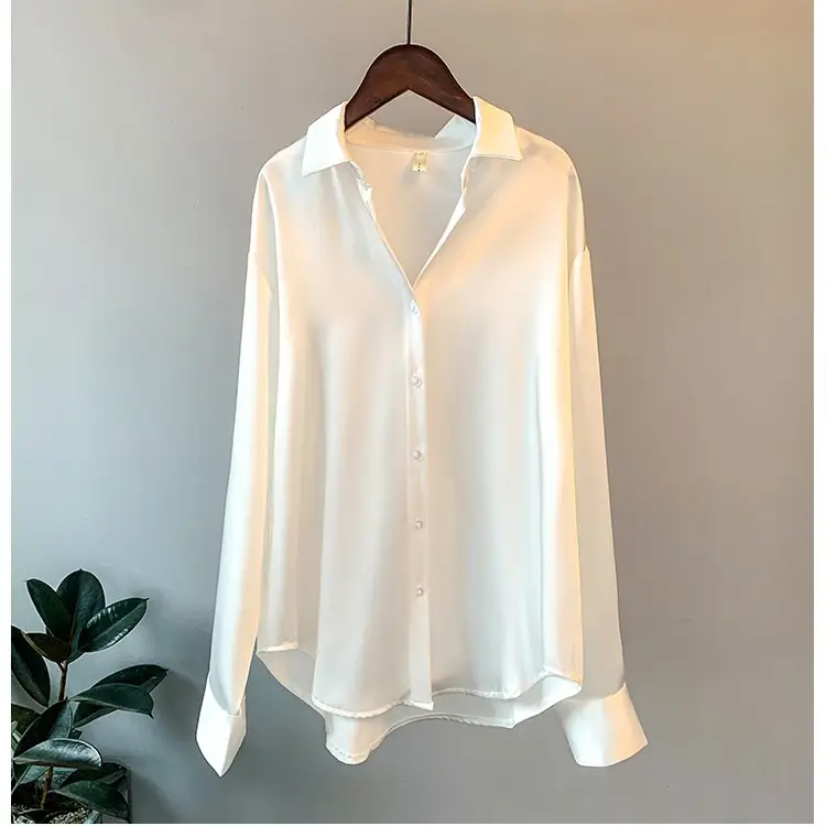 Long Sleeve Satin Shirt Women's 2025 Spring Summer Sun Protection - Image 6