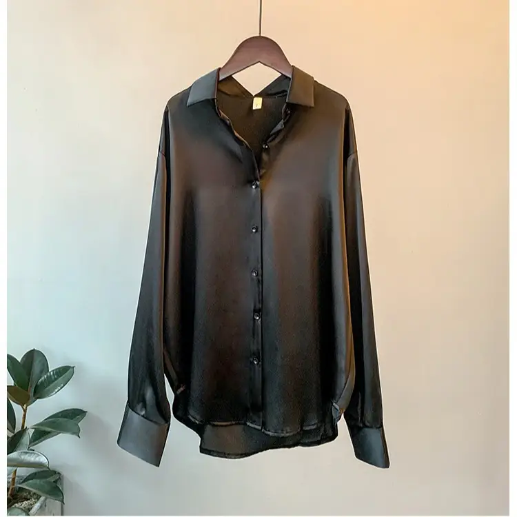 Long Sleeve Satin Shirt Women's 2025 Spring Summer Sun Protection - Image 7