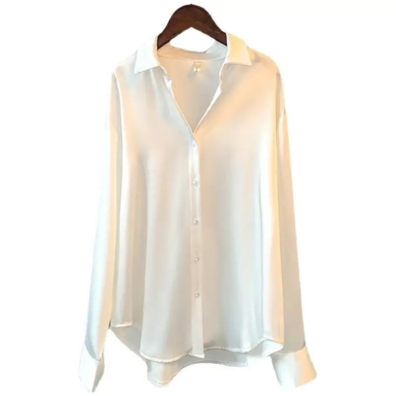Long Sleeve Satin Shirt Women's 2025 Spring Summer Sun Protection - Image 9
