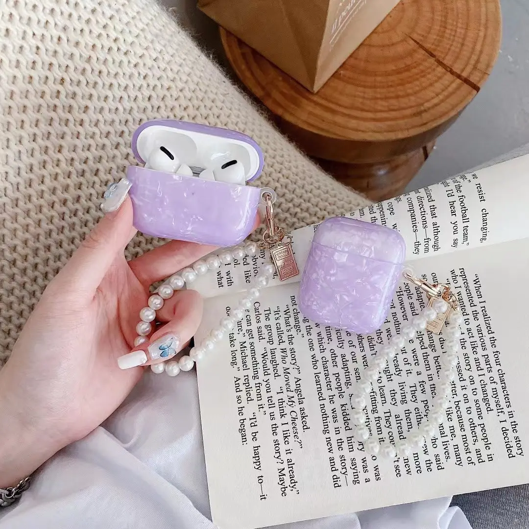 Apple Airpods Pro Earphone Case Pearl Chain Design