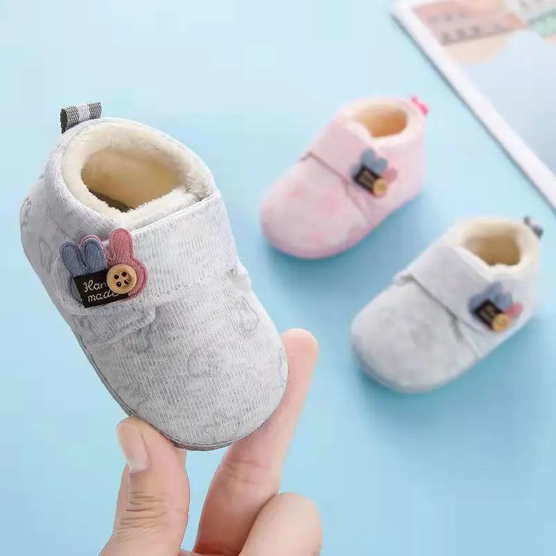 Baby Shoes Women's Winter Soft Bottom 0-1 Year Old Cotton Padded