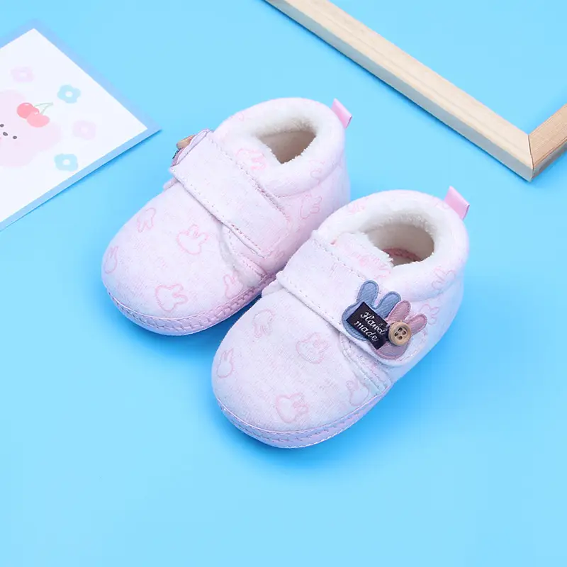 Baby Shoes Women's Winter Soft Bottom 0-1 Year Old Cotton Padded