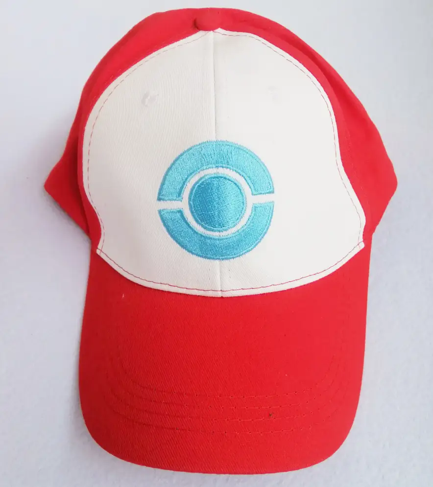 Pokemon Ash Ketchum Cap Red White - Image 3