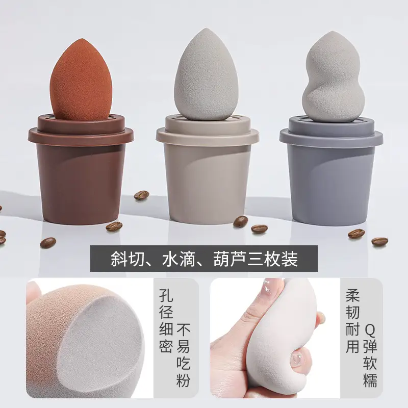 Green Makeup Egg Powder Storage Set Dual Use - Image 12