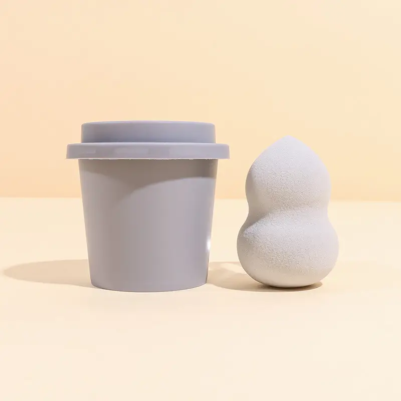 Green Makeup Egg Powder Storage Set Dual Use - Image 2