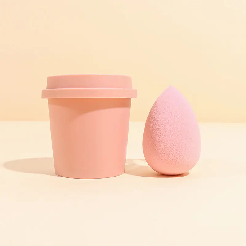 Green Makeup Egg Powder Storage Set Dual Use - Image 4