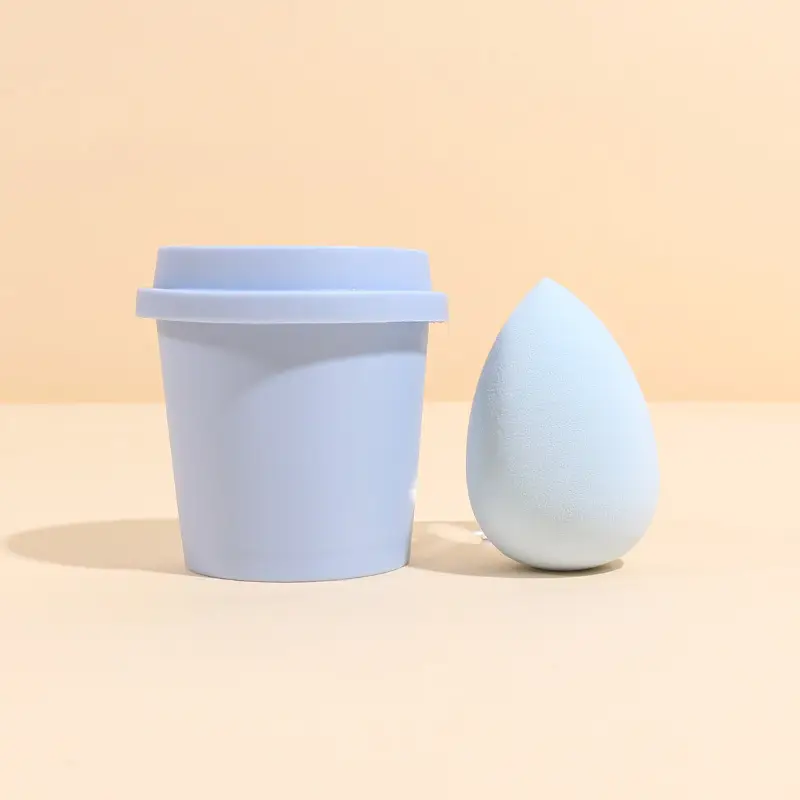 Green Makeup Egg Powder Storage Set Dual Use - Image 5