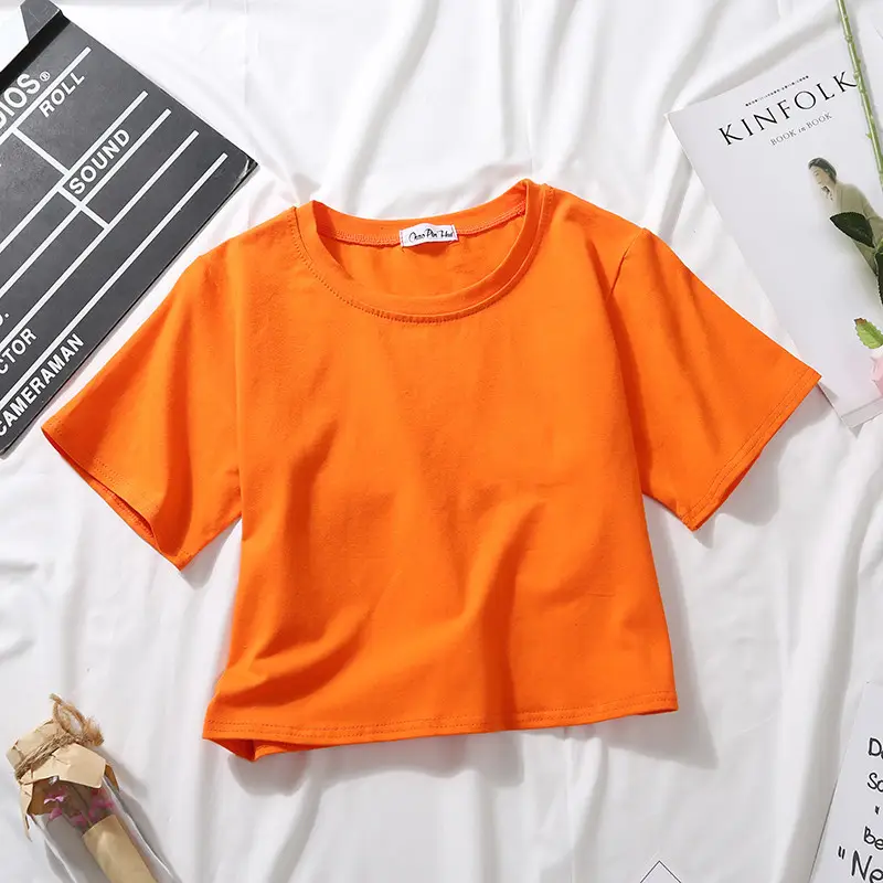 Women Short Sleeve T-Shirt White Red Grey Loose Fit - Image 10
