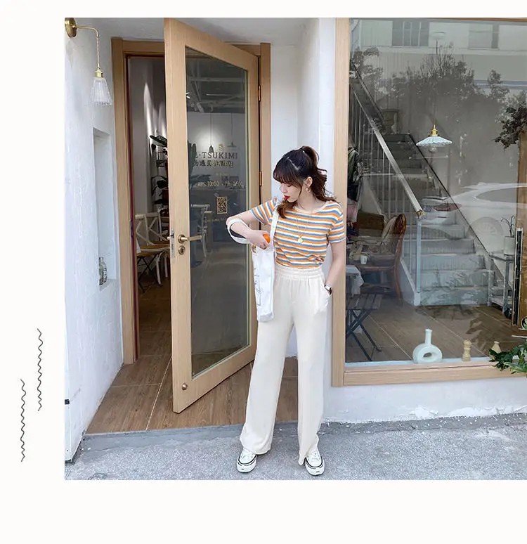 Women Striped Short Sleeve T-Shirt 2021 Summer — feature 3
