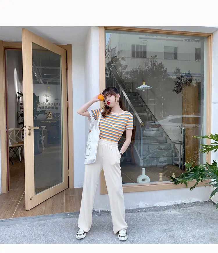 Women Striped Short Sleeve T-Shirt 2021 Summer — feature 4