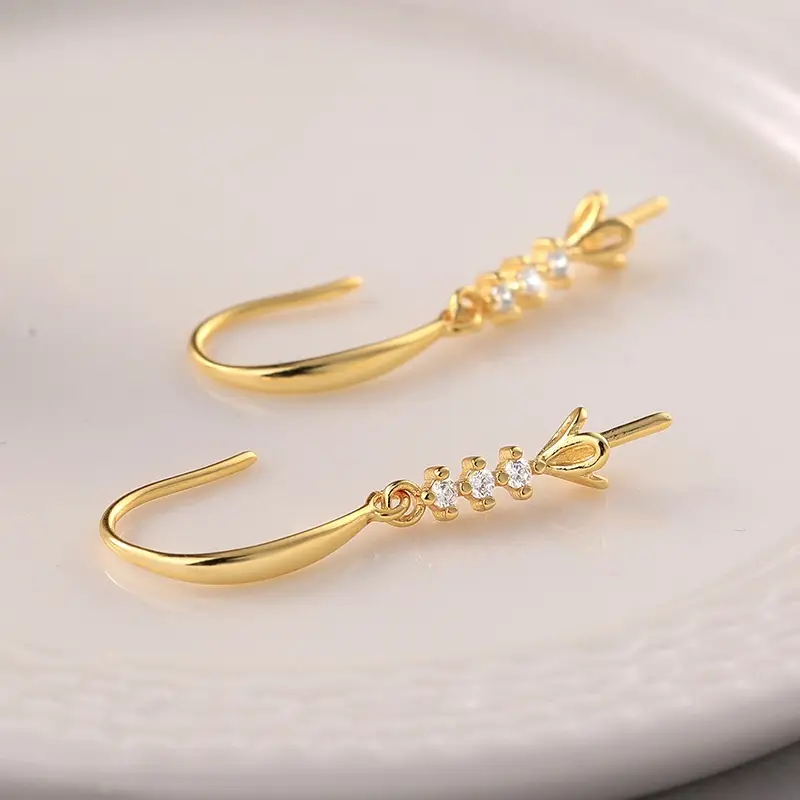 Copper Gold Plated 24K Ear Hook Earrings DIY Design - Image 11