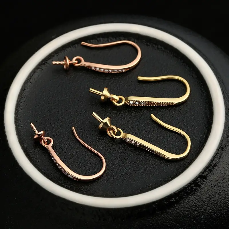 Copper Gold Plated 24K Ear Hook Earrings DIY Design - Image 13