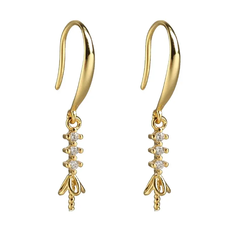Copper Gold Plated 24K Ear Hook Earrings DIY Design - Image 14
