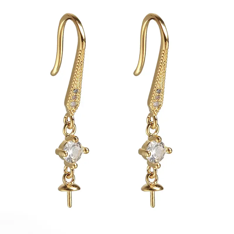 Copper Gold Plated 24K Ear Hook Earrings DIY Design - Image 3