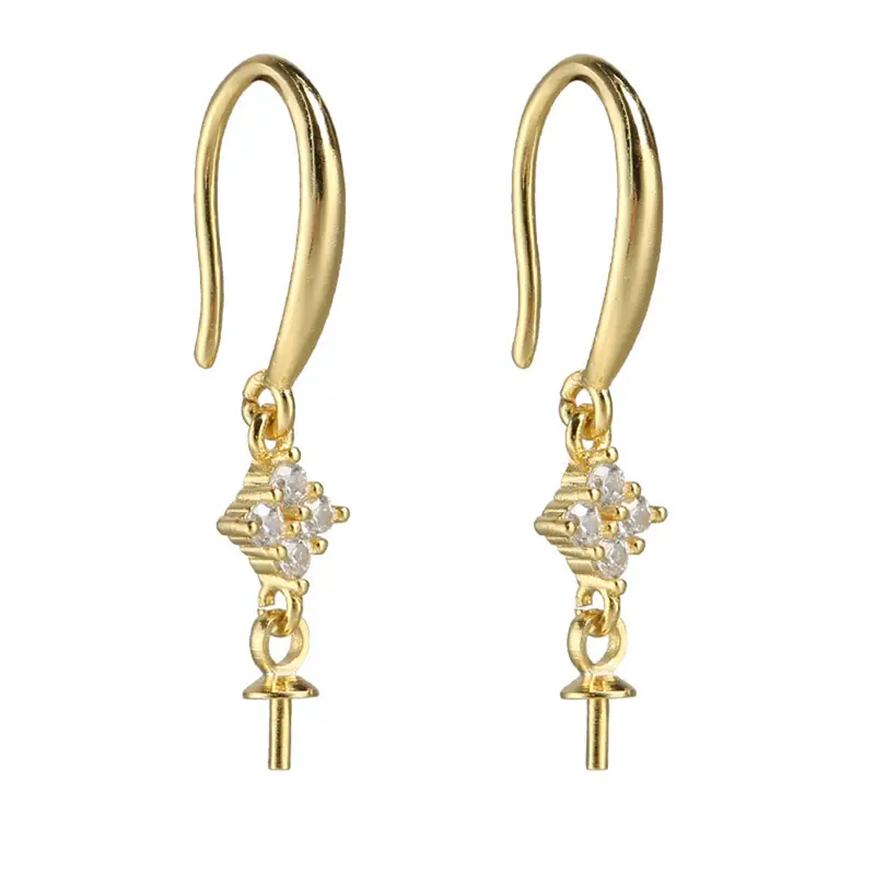 Copper Gold Plated 24K Ear Hook Earrings DIY Design - Image 5