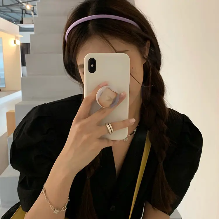 Women Satin Hair Hoop with Colorful Headband