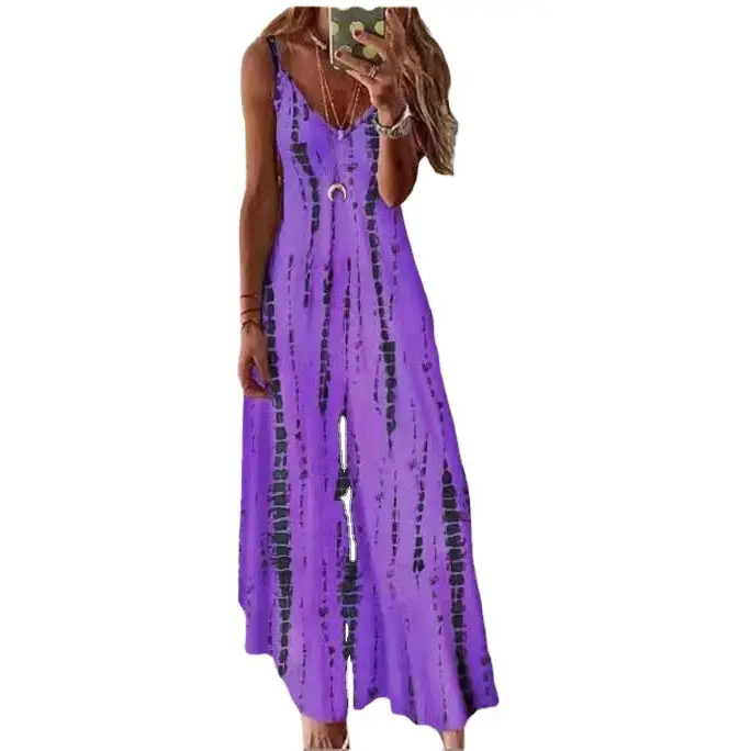 2022 Summer Tie-Dye Printed Long Dress for Women - Image 12