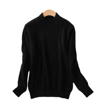 Women's Lavender Knit Half Turtleneck Sweater