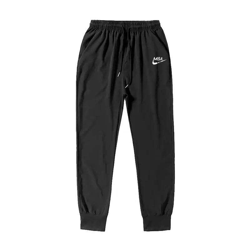 Men Black Korean Fashion Sports Pants Large