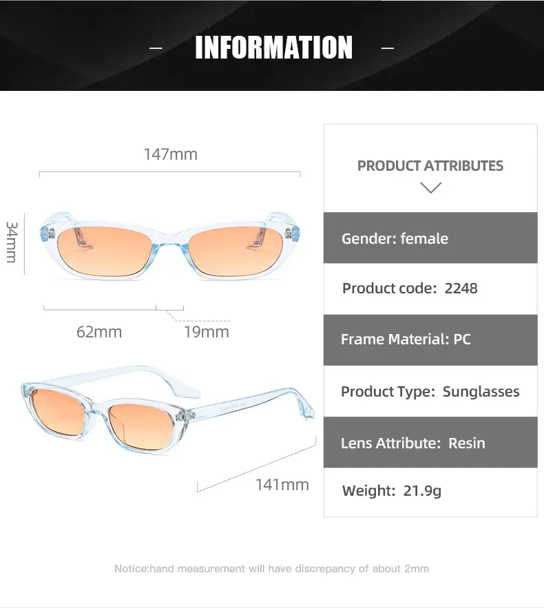 2022 New gm cat's Eye Sunglasses European American Trend — feature 12
