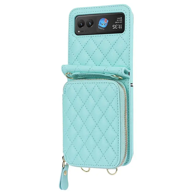 Red Foldable Crossbody Bag with Phone Holder & Zipper Compartment - Image 12