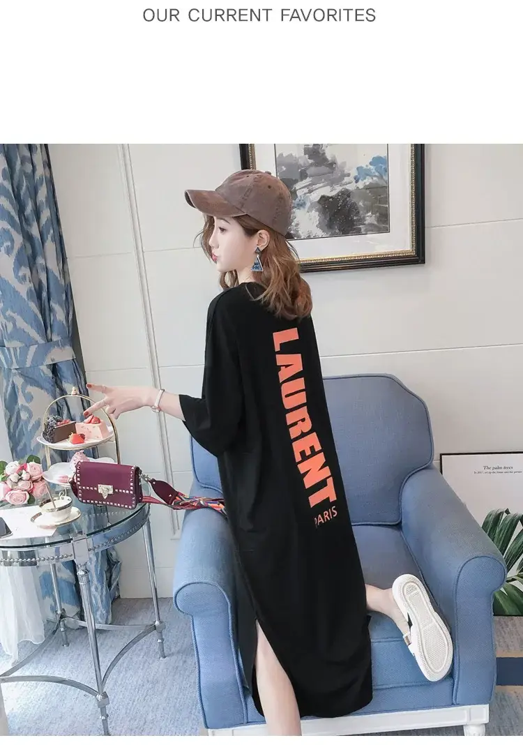 Black Long Sleeve Fat Plus Size Summer Dress — feature 33