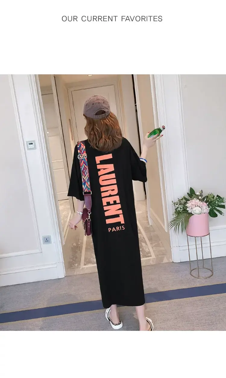 Black Long Sleeve Fat Plus Size Summer Dress — feature 36